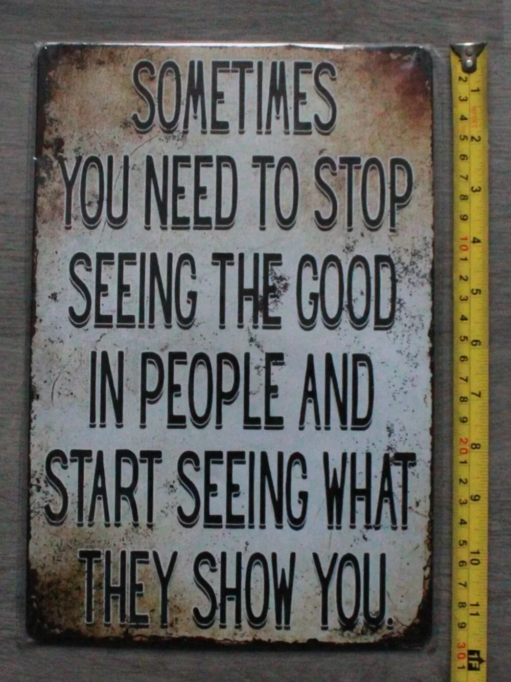Unknown Brand Metal Inspirational Wall Sign